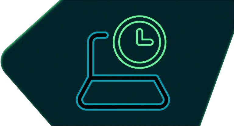 Laptop with clock