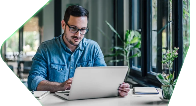 Man at laptop