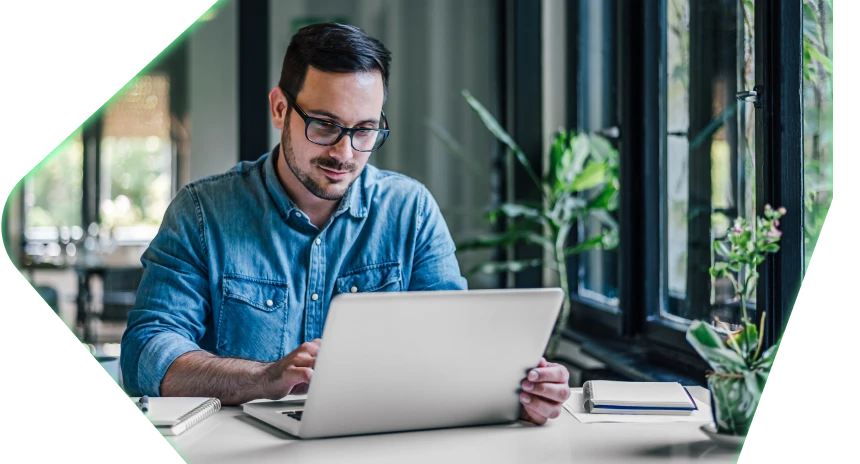 Man at laptop