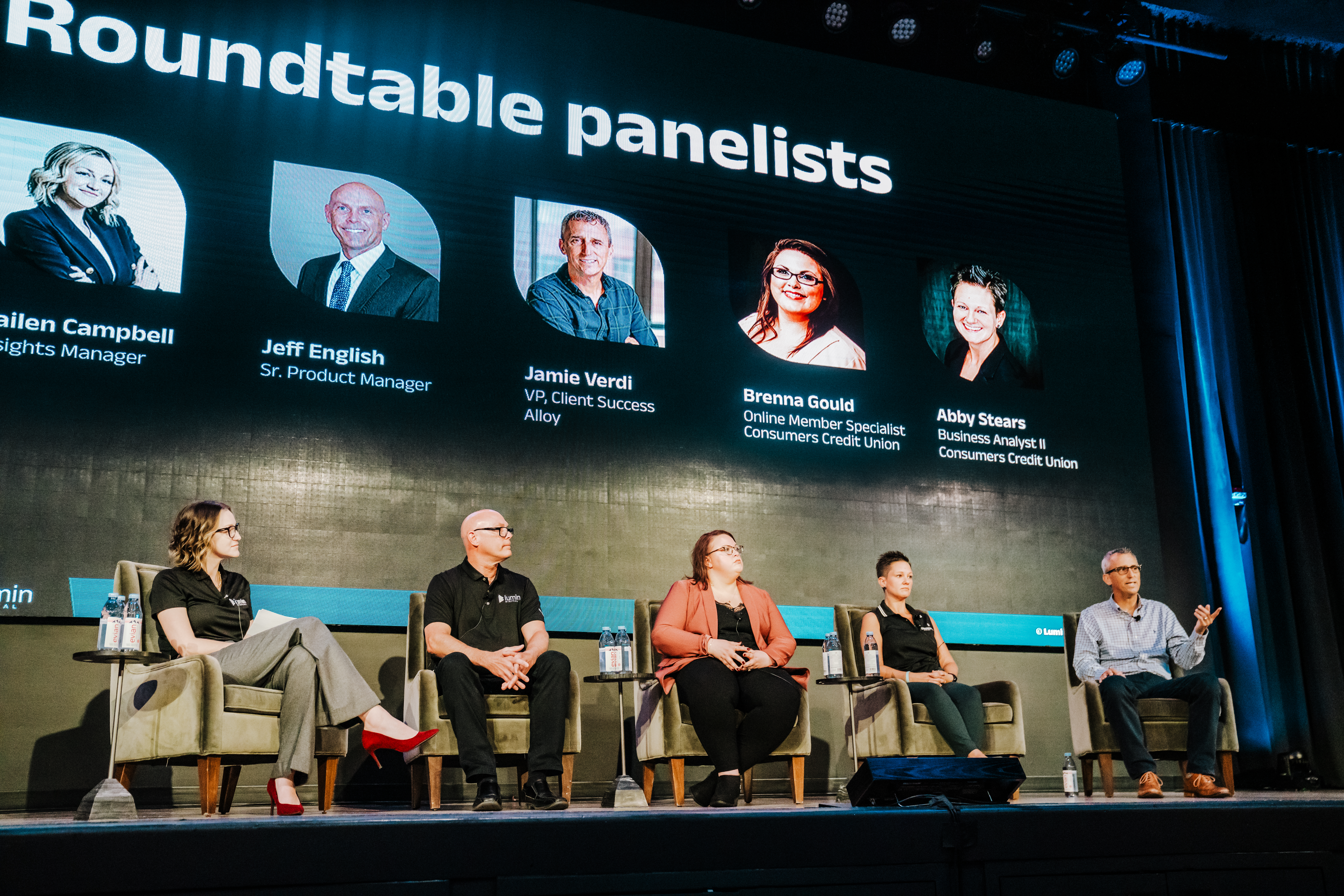 Group of panelists at a conference
