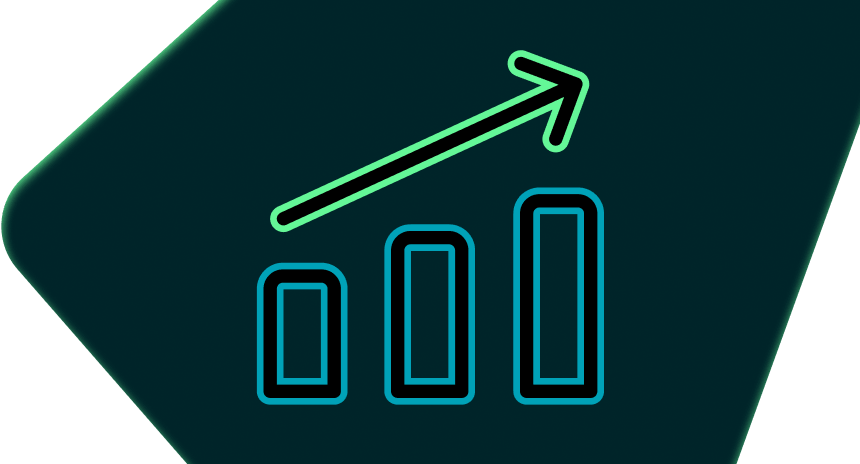 Upward trend graph indicating growth