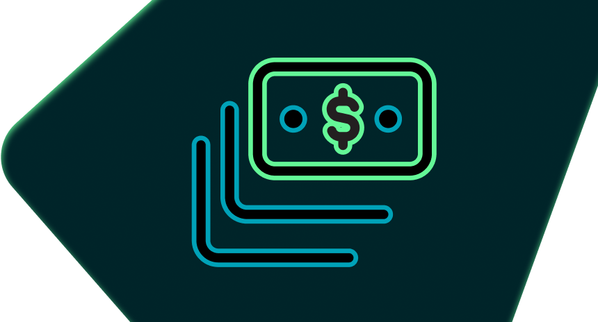 A stack of cash icon